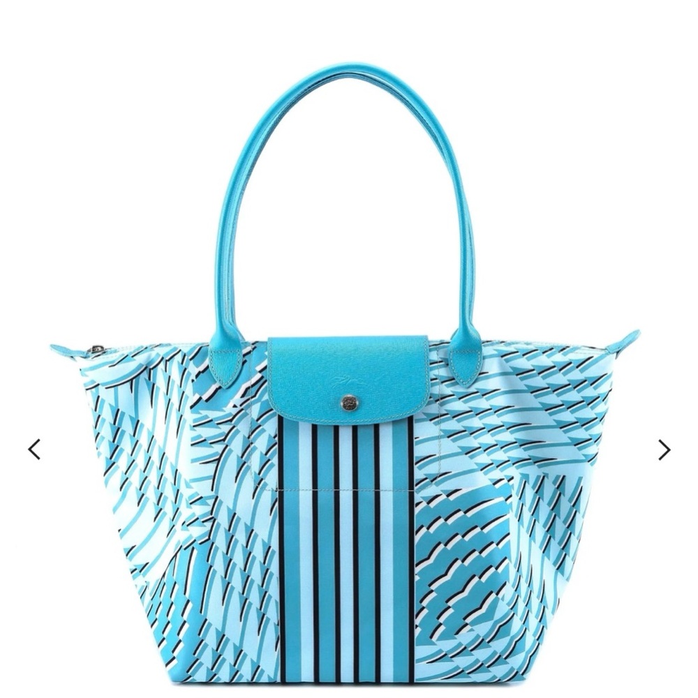 Longchamp Blue Patterned Shoulder Bag
